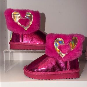 Source Unknown Pink Kids Boots with Heart Detail